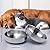 Cat Bowls Stainless Steel 304, NATRUTH 2 Pcs Cat Bowl, Cat Food and Water Bowls, Safe and Healthy Multi-purpose Cat Feeding Bowl, Pet food Bowls for Cats and Small Dogs