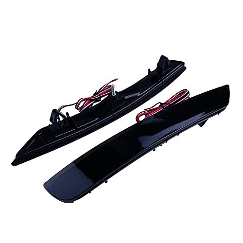 2 Peças Refletor De Pára Choques Traseiro Luz De Freio Luz De Freio Preto Para Subaru Forester 2009-