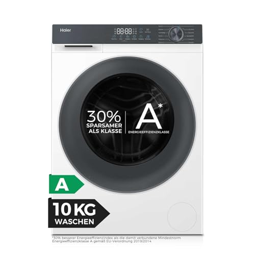 Haier Frontlader Waschmaschine 10kg I G3 Serie I A -30%, 1.400 U/Min., leiser Inverter-Motor, Automatik- und Expressprogramm, Aquastop-Schlauch, Hygiene-Technologien I HW100-BP1427637