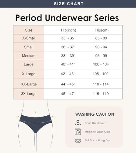 Leakproof Period Pants for Women - 3 Pack Heavy Flow Underwear - Image 6