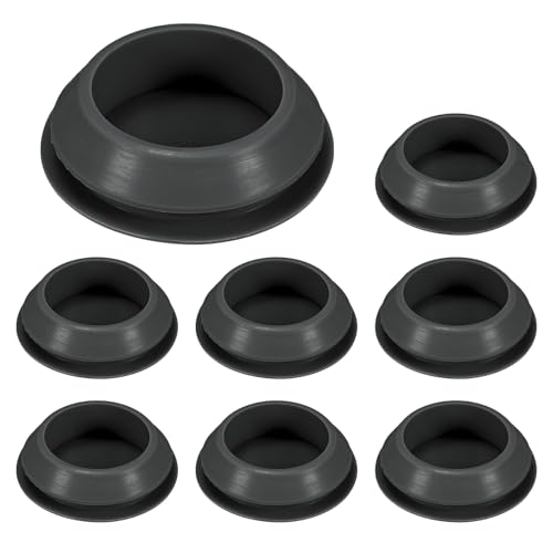 Image of M METERXITY 8-Packs Silicone Hole Plugs, Snap in Locking Hole Plugs for 28-30mm Hole, Round Hole Rubber Plug Kitchen Bulkheads Waterproof Sealing Plugs [Black]