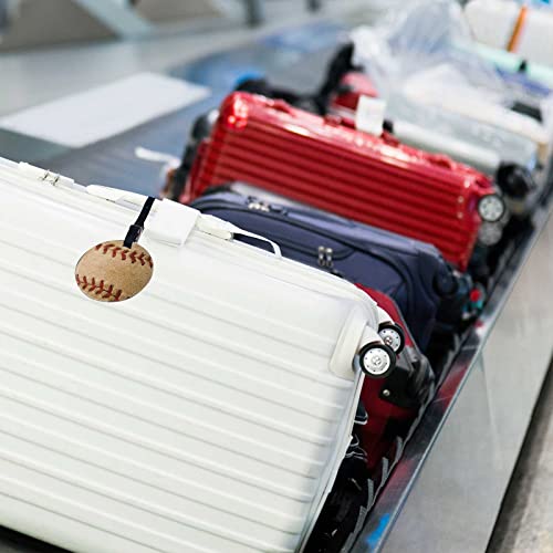 Tks Mitlan LUGGAGETAG164 Baseball Luggage Tags For Suitcases Leather Rustic Worn Sport Ball Red Lines Leather Baggage Suitcases Tag Name Id Label Privacy Cover Travel Bag Tags thumb #6