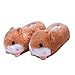 Pantoufles d'animaux en Peluche Vives, Grandes Pantoufles de Canard Jaune, Pantoufles de Panda, Pantoufles d'alpaga, Pantoufles d'éléphant, Pantoufles de Chien,35-38,Hamster-Brown