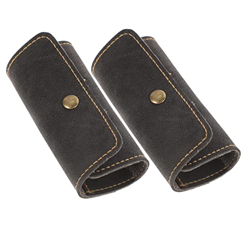 Kisangel 2pcs Guitar Pick Holder Portable Leather Storage Case for Guitar Picks Accessories Lightweight and Stylish Design for Musicians the Go