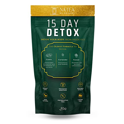 Detox Tea 15 Day Cleanse - Organic, Digestive System & Colon Cleanse, Flat Tummy Tea, CCF Tea, Supports Metabolism, Reduces Bloating, Improves Skin & Hair, Decaf Tea, Natural Laxative, All Natural