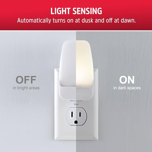 Image of Energizer Night Lights Plug into Wall, 2-Pack, LED Plug in Nightlight, Soft Warm White, Dusk to Dawn Sensor, Adults, Kids, Bedroom, Bathroom, Nursery, Hallway, Kitchen, UL Safety Listed, 81565