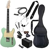 Photogenic フォトジェニック エレキギター 初心者入門 ビギナーセット TLタイプ サーフグリーン TL-180/SFG [ソフトケース/シールド/ミニアンプ/チューナー/ヘッドフォン/ストラップ/ピック/ピックケース/クロス/調整用レンチ付属]