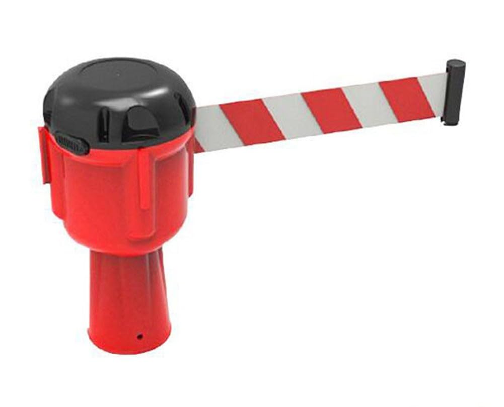 Cono De Tráfico Retráctil Cinta De Precaución, Barrera De Cinta Retráctil | Correa De Advertencia De Emergencia De Montaje En Cono, Alta Visibilidad Roja Topper Retráctil Retráctil(10m)