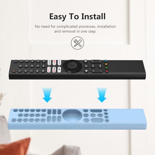 Image of RAYA Silicone Protective Cover Compatible with Xiaomi Mi TV Remote | 2025 Edition Mi FX /F Series /F Pro /X Pro /X Series TV Remote Case [Remote Not Included] (Blue)