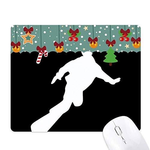 Tapis de souris skateboarding silhouette noir antidérapant tapis bureau stable