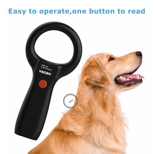 Anvese Scanner de microchip para animais de estimação recarregável por USB RFID EMID micro chip scan