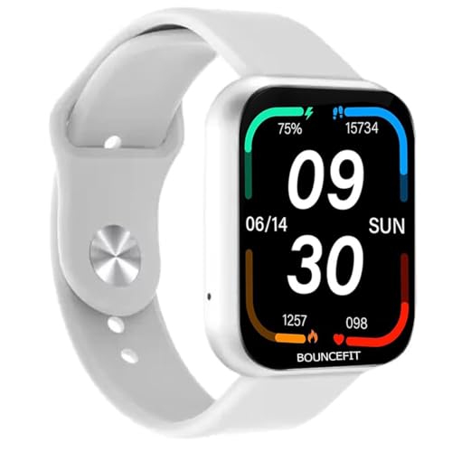 Image of Bouncefit D20 Y68 Fitness Band Smart Watch for Men, Women, Boys, Girls, Kids - Single Touch Interface, Water Resistant, Workout Mode, Quick Charge Sports Smartwatch - White (FFF)