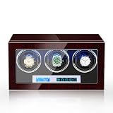 HGTRH Scatola del Tempo per Orologi, Carica Orologi Automatici Caricatore Orologio Automatico Macchina del Tempo Orologi Automatici 3 Winding Slot