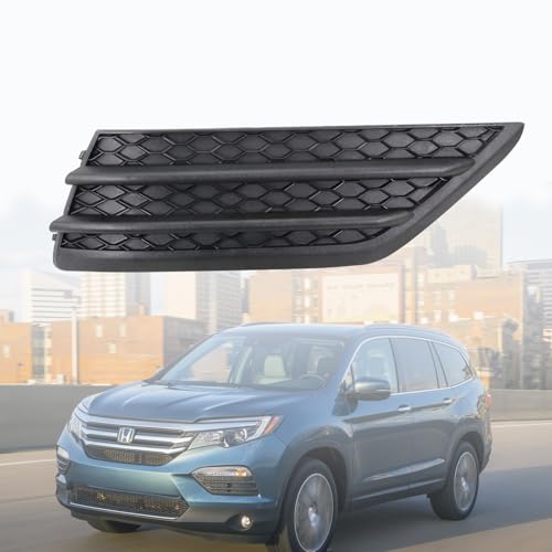 Qagea Fog Light Cover Outer Front Right Passenger Side Compatible with 2016-2018 Honda Pilot Fog Lamp Bezel Grille Replaces 71102TG7A00 HO1039130