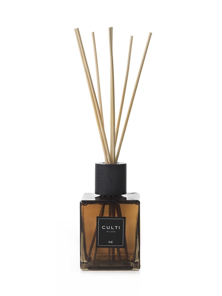 Duftstäbchen 500 ml Dekor mit Nachfüllpackung 1000 ml – eleganter Raumduft – Culti Milano – hält 6 Monate – Abdeckung 30 m² – edles Design und hochwertiger Duft (Thè)