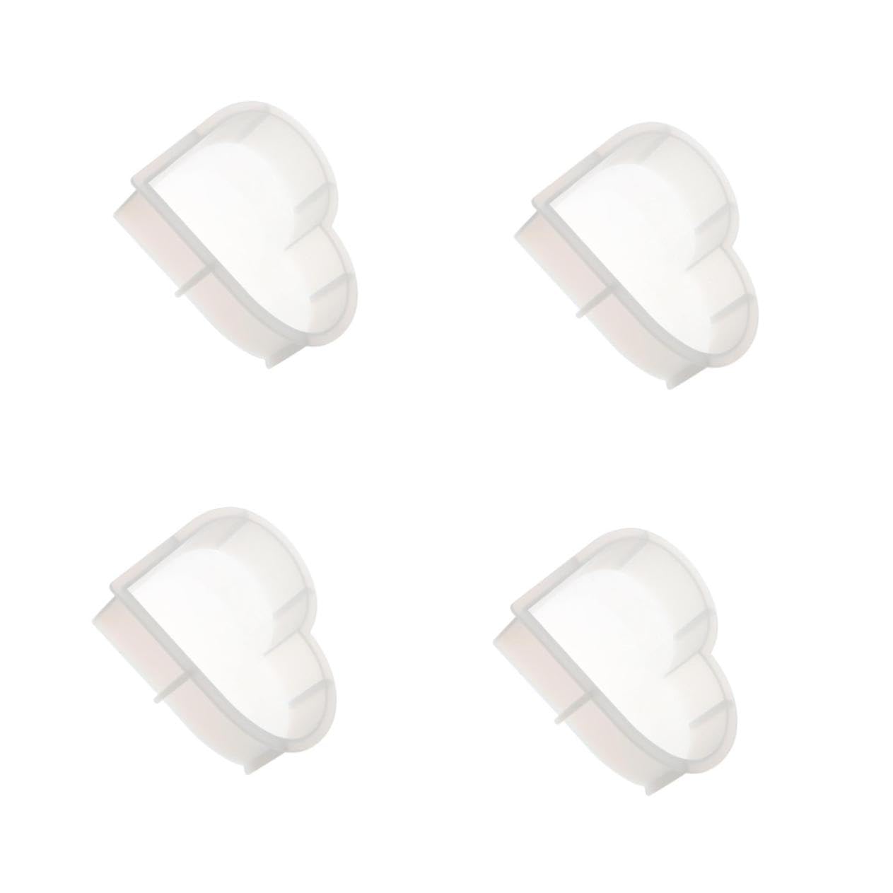 Gadpiparty 4 Piezas Molde de Silicona para Forma de Corazón Flexible y Reutilizable Molde Diy para Manualidades con Flores Secas Soporte para Libros Decorativo y Duradero