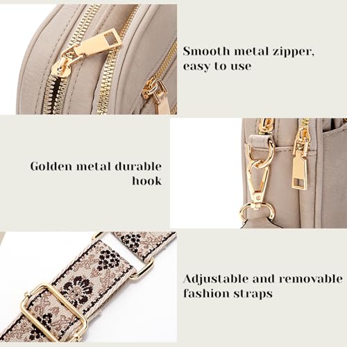 Quilted Crossbody Bags For Women Vegan Leather Small Purses Wide Strap Medium Lightweight Shoulder Handbags 6