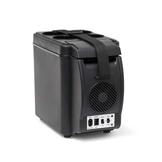 Relaxdays Frigorifero Portatile, Capacita 6 Litri, 27 X 17 X 33 cm, Nero