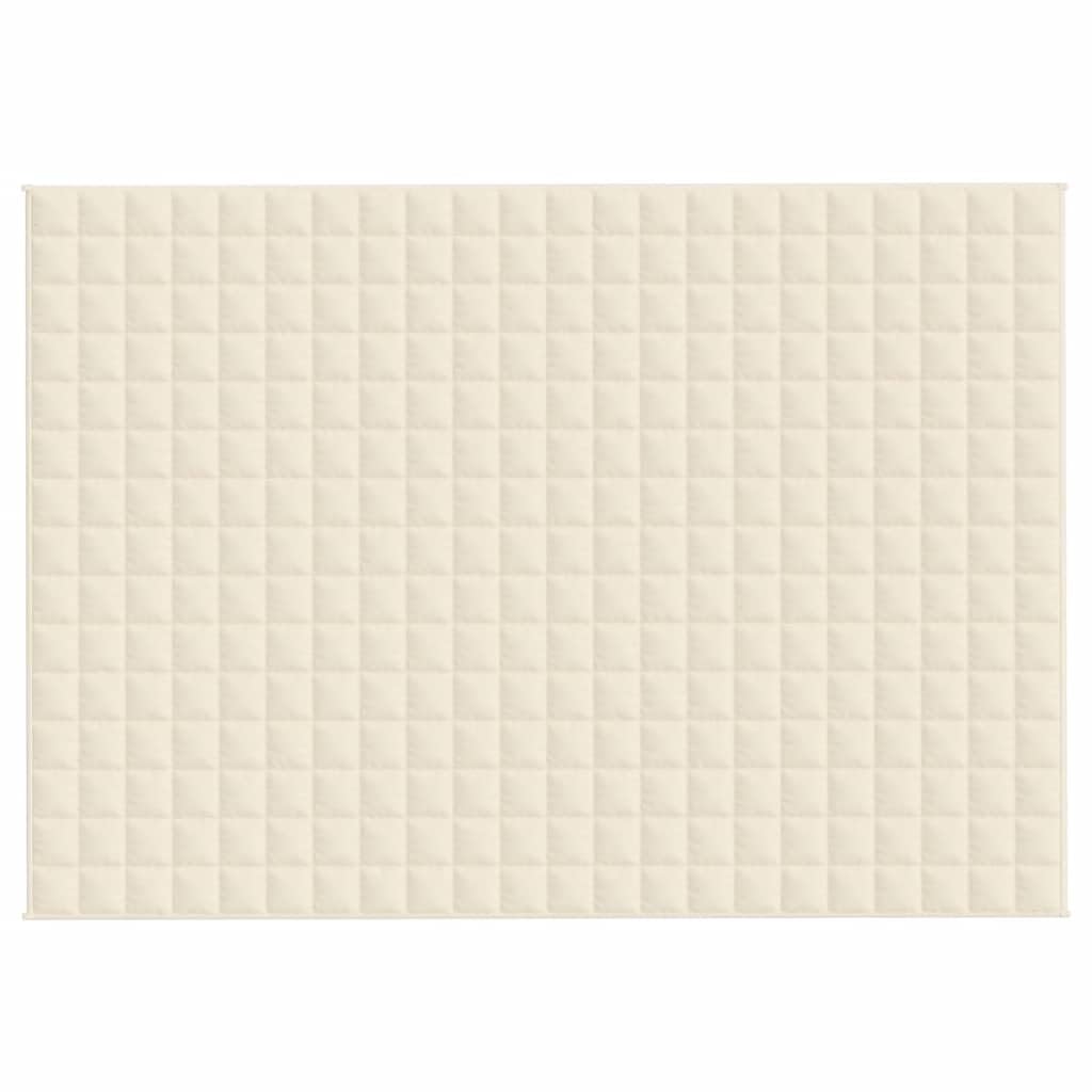 Couverture lestée Crème clair 155x220 cm 11 kg Tissu