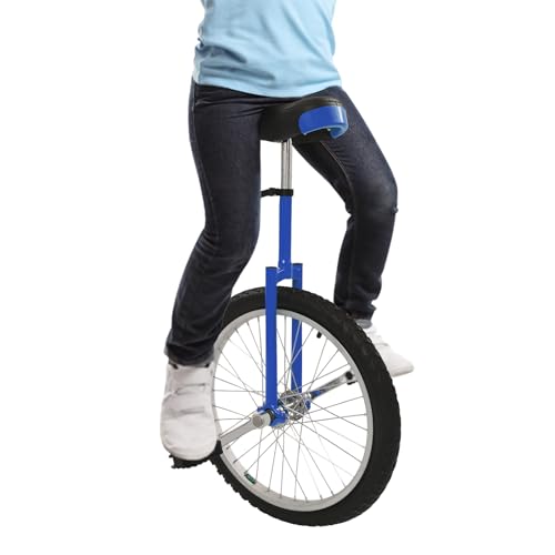 Image of DYNAMI Unicycle with Excellent Steel Frame,Leakproof Tire,Adjustable Height,Curved PU Seat,Mute Bearing,Anti-Slip Designs,for Outdoor Sports Fitness Exercise