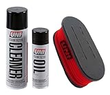 UNI NU-4046 OEM Replacement Air Filter with Filter Cleaner & Oil Combo Kit Fits Honda CB750 CB750F