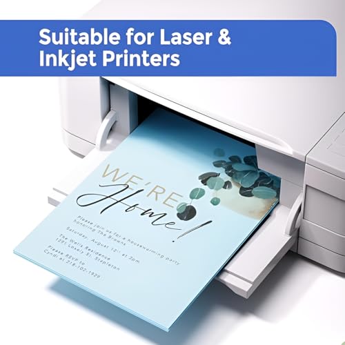 Image of A4 Premium Azure Blue Paper - 80 GSM Ultra Smooth Finish | Double Side Printable Colored Sheets For Invoicing, Office, Craft, Letterhead & Projects | Pack of 100 Sheets (Azure Blue)