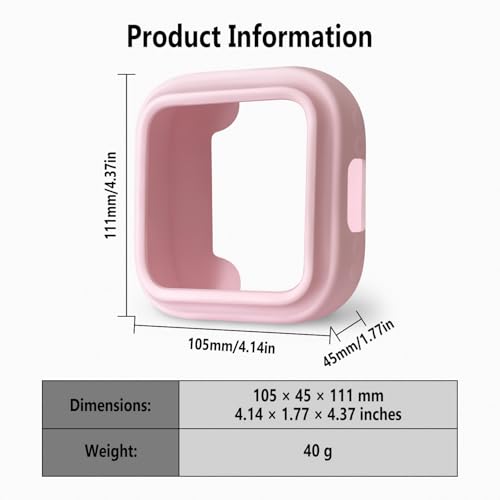 Image of Geiomoo Silicone Cover for Anker Soundcore Boom Go 3i Case, Soft Flexible Scratch Resistant Protective with Carabiner (Pink)