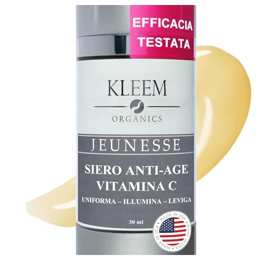 Kleem Organics Siero Viso con Acido Ialuronico Puro e Vitamina C