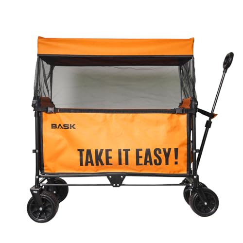 Carrinho de Carga Dobrável Multifuncional Bask – Ideal para Acampamento, Compras e Pesca, Resistente