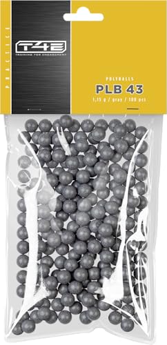 T4E PLB 43 - Bolas de paintball (calibre 0,43, 100 unidades), color gris