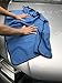 POLYTE Elite Microfiber Drying Towel (25x36, 2 Pack, Waffle, Blue)
