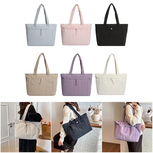 Sac à main en nylon imperméable matelassé avec porte-bouteille interne - 2