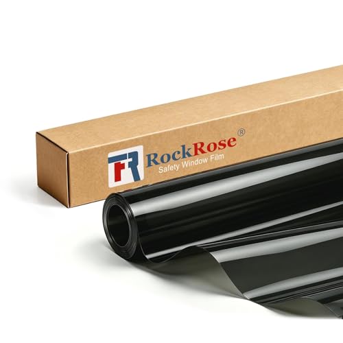 RockRose Window Security Film 20% VLT 99% UV Tinted Film,4 Mil...