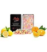 Turkish Delight Assortment Luxurious Selection of Rose, Strawberry, Lemon, Orange and Mint Flavor...