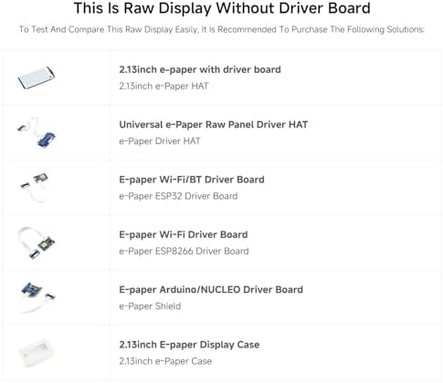 waveshare 2.1인치 E-Ink Raw 디스플레이, 라즈베리 파이 4B/3B+/3B/2B/B+/A+/Zero/Zero W/WH/Zero 2W 시리즈 보드와 호환, 250x122 해상도 SPI 인터페이스, PCB 없음, 부분 새로 고침 지원 — 사진 6
