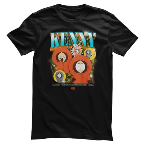 South Park Licenciado Oficialmente Kenny Bootleg Rap Camiseta para Hombre (Negro), Medium