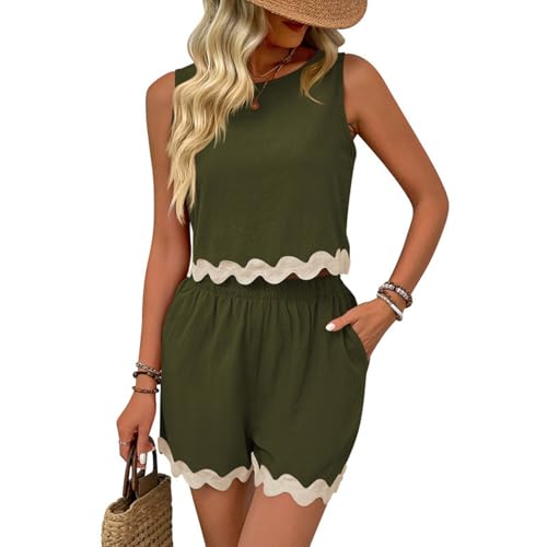 Conjunto de ropa de playa para mujer de dos piezas de estilo ibicenco casual