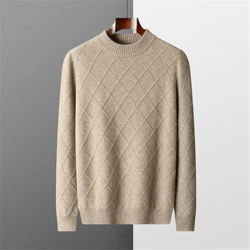 Men’S Thick Crew Neck Wool Sweater Soft Warm Comfortable Pullover Long Sleeve Casual Solid Color Jumper3