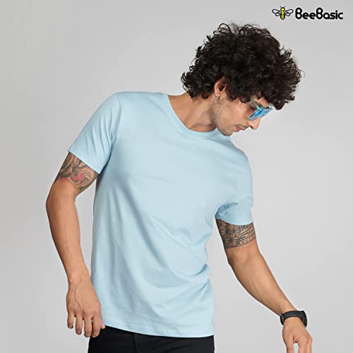 Image of BeeBasic Cotton Regular Fit Tshirts for Men Combo Pack of 2 - Round Neck Half Sleeves Tshirts