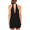 Fantaist-Womens-Sleeveless-Halter-Neck-Patchwork-Lace-Mini-Casual-Shift-Dress Fantaist Women's Sleeveless Halter Neck Patchwork Lace Mini Casual Shift Dress