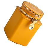 Healeved Tarro de Almacenamiento de Café Hermético de 1,1l Válvula Unidireccional, Contenedor para Granos de Café de Metal y Silicona, Capacidad para 450 Gramos, Color, Adecuado