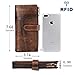 Women's RFID Blocking Clasp Wallet Vintage Hand Rubbing Wallets Organizer (Coffee)