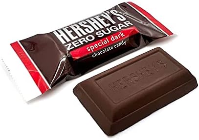 Sugar Free Chocolate - Hershey Sugar Free Special Dark Chocolate - 6 Pound Bag - Bulk Hersheys Zero Sugar - Individually Wrapped Chocolate - With Queen Jax Fridge Magnet