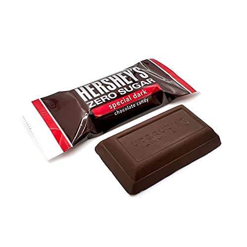 Sugar Free Chocolate - Hershey Sugar Free Special Dark Chocolate - 6 Pound Bag - Bulk Hersheys Zero Sugar - Individually Wrapped Chocolate - With Queen Jax Fridge Magnet #TOP15