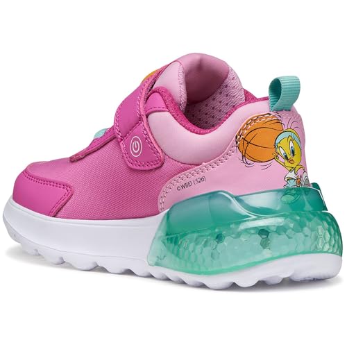 Geox J ACTIVART ILLUMINUS, zapatillas de deporte infantiles con luces LED en la suela 3