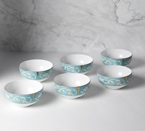 Image of India Circus by Krsnaa Mehta Regal Romance Bone China Crockery Dinner Set | for Dining & Gifting | Pack of 20 Pieces Set