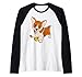 Smileteespetsa Lustiger Welsh Corgi Hund mit Gummihühnchen Raglan