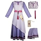 UOKECN Wish Asha Costume King Magnifico Costume Robe Coat Outfits Halloween Props