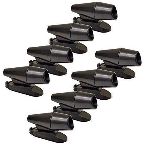 CITKOU 8Pcs Deer Whistles for Vehicles with Extra Bases Wind Activated Black
