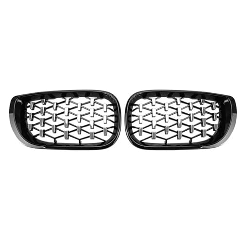 Calandres de rein BMW 320i 325Xi 2002-2005 finition bicolore noir argent